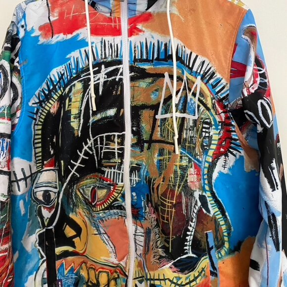 Members Only x Basquiat Artesta Windbreaker Light Jacket Size XL - Picture 6 of 7